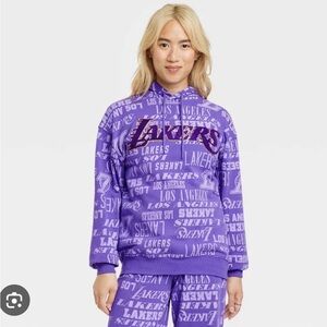 NBA Lakers Adult Ultra Violet XL Unisex Women Sweatshirt HOODIE